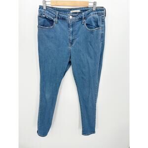 Levi's Womens 721 High Rise Skinny‎ Jeans 33x30 Just The Facts Blue Denim